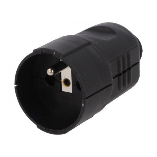 08253; Connector: AC supply; female; socket; 2P+PE; 230VAC; 16A; black; PCE 08253; Connector: AC supply; female; socket; 2P+PE; 230VAC; 16A; black; PCE