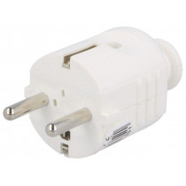 08266; Connector: AC supply; male; plug; 2P+PE; 230VAC; 16A; white; PIN: 3; PCE 08266; Connector: AC supply; male; plug; 2P+PE; 230VAC; 16A; white; PIN: 3; PCE