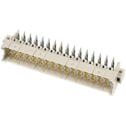 09061326901; Socket; DIN 41612; type F; male; PIN: 32; b+z; THT; angled 90°; 6A; HARTING