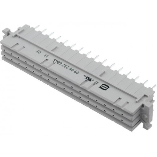 09062326845; Plug; DIN 41612; type F; female; PIN: 32; d+z; THT; straight; 6A; HARTING