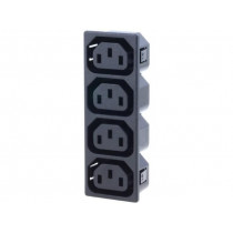 0909.0021; Connector: AC supply; splitter; 10A; 250VAC; IEC 60320; C13 (F); SCHURTER 0909.0021; Connector: AC supply; splitter; 10A; 250VAC; IEC 60320; C13 (F); SCHURTER