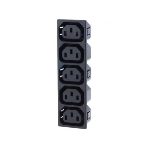 0909.0031; Connector: AC supply; splitter; 10A; 250VAC; IEC 60320; C13 (F); SCHURTER