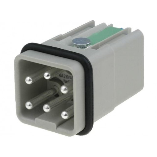 09120052633; Connector: HAN; male; Quick Lock; PIN: 6; 5+PE; size 3A; 16A; 400V; HARTING