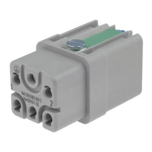 09120052733; Connector: HAN; female; Quick Lock; PIN: 6; 5+PE; size 3A; 16A; 400V; HARTING