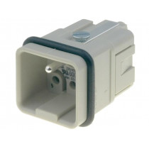 09120053001; Connector: rectangular; male; Han Q; PIN: 6; 5+PE; size 3A; crimped; HARTING