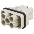 09120062663; Connector: HDC; male; Han Q; PIN: 6(4+2); Compact; HARTING