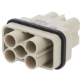 09120062666; Connector: HDC; male; Han Q; PIN: 6(4+2); Compact; HARTING