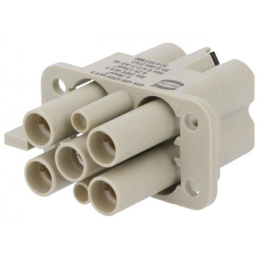 09120062763; Connector: HDC; female; Han Q; PIN: 6(4+2); Compact; HARTING