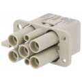 09120063141; Connector: HDC; female; Han Q; PIN: 6(4+2); Compact; crimped; HARTING