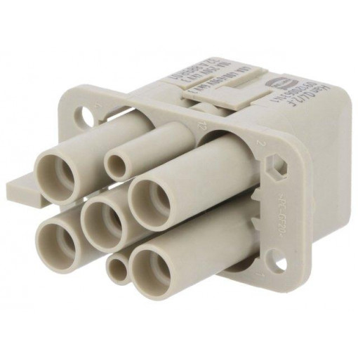 09120063141; Connector: HDC; female; Han Q; PIN: 6(4+2); Compact; crimped; HARTING