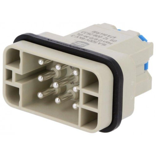 09120082633; Connector: HDC; male; Han Q; PIN: 8; Compact; snap-on (Quick Lock); HARTING