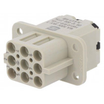 09120082734; Connector: HDC; female; Han Q; PIN: 8; Compact; HARTING