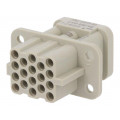 09120173101; Connector: HDC; female; Han Q; PIN: 17; Compact; crimped; HARTING 09120173101; Connector: HDC; female; Han Q; PIN: 17; Compact; crimped; HARTING