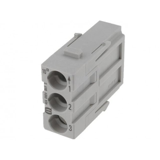 09140032602; Connector: HAN; module; male; Han Modular C; PIN: 3; screw terminal; HARTING