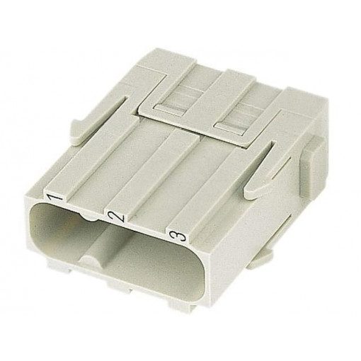 09140033001; Connector: HAN; module; male; Han Modular C; PIN: 3; w/o contacts; HARTING