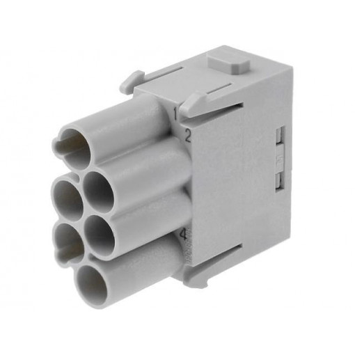 09140063041; Connector: HAN; module; male; Han Modular E Protected; PIN: 6; 16A; HARTING