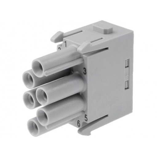 09140063141; Connector: HAN; module; female; Han Modular E Protected; PIN: 6; HARTING