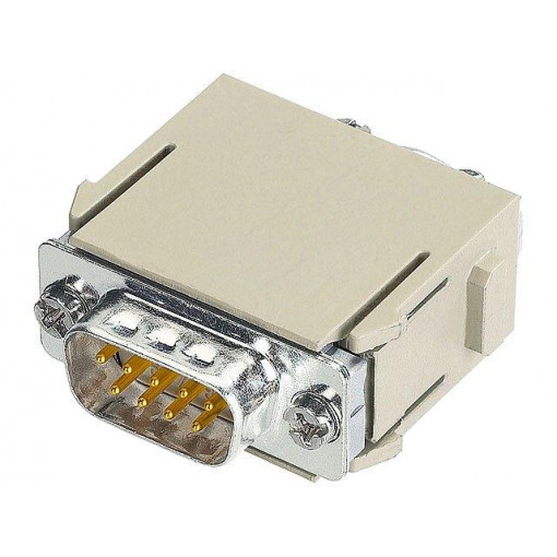 09140093001; Connector: HAN; module; male; Han Modular D-Sub; PIN: 9; 5A; 50V; HARTING
