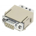 09140093101; Connector: HAN; module; female; Han Modular D-Sub; PIN: 9; 5A; 50V; HARTING 09140093101; Connector: HAN; module; female; Han Modular D-Sub; PIN: 9; 5A; 50V; HARTING