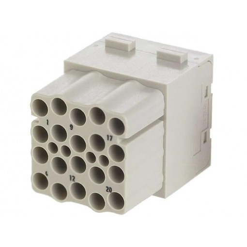 09140203101; Connector: HAN; module; female; Han Modular EEE; PIN: 20; 16A; 500V; HARTING