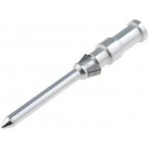 09150006103; Contact; male; 0.5mm2; Han D; silver plated; crimped; 10A; 3um; HARTING