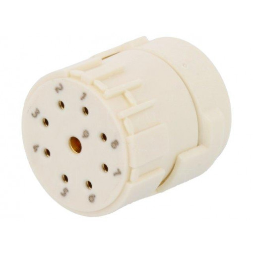 09151092702; Connector: M23; PIN: 9(1+8); female; soldering; 200V; Inom 1: 20A; HARTING