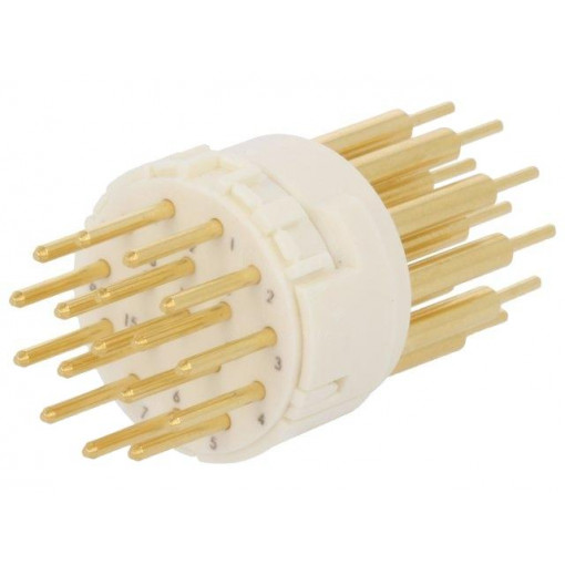 09151172603; Connector: M23; PIN: 17; male; THT; 160V; 8A; Series: Han M23; HARTING