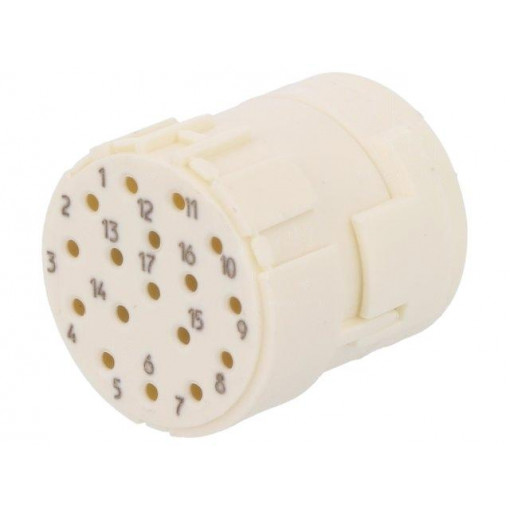09151173101; Connector: M23; PIN: 17; female; crimped; w/o contacts; 160V; 8A; HARTING