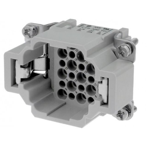 09160243001; Connector: rectangular; male; Han DD; PIN: 24; 24+PE; size 6B; 10A; HARTING