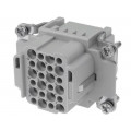 09160243101; Connector: rectangular; female; Han DD; PIN: 24; 24+PE; size 6B; HARTING