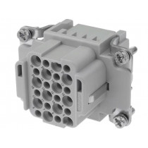 09160243101; Connector: rectangular; female; Han DD; PIN: 24; 24+PE; size 6B; HARTING