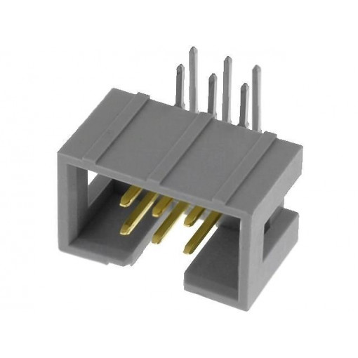 09185067323; Socket; IDC; male; PIN: 6; angled 90°; THT; 2.54mm; Layout: 2x3; HARTING
