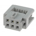 09185067803; Plug; IDC; female; PIN: 6; for ribbon cable; 1.27mm; Layout: 2x3; HARTING