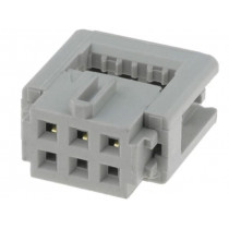 09185067803; Plug; IDC; female; PIN: 6; for ribbon cable; 1.27mm; Layout: 2x3; HARTING