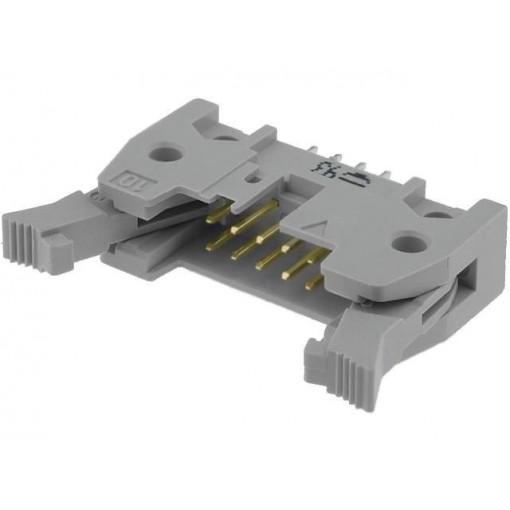 09185106904; Socket; IDC; male; PIN: 10; straight; with ejector; THT; 2.54mm; HARTING