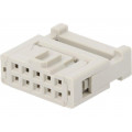 09185107813; Plug; IDC; female; PIN: 10; for ribbon cable; 1.27mm; Layout: 2x5; HARTING