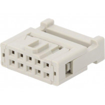 09185107813; Plug; IDC; female; PIN: 10; for ribbon cable; 1.27mm; Layout: 2x5; HARTING