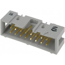 09185166324; Socket; IDC; male; PIN: 16; straight; THT; 2.54mm; Layout: 2x8; HARTING