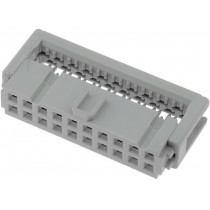 09185206803; Plug; IDC; female; PIN: 20; for ribbon cable; 1.27mm; Layout: 2x10; HARTING