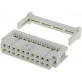 09185206813; Plug; IDC; female; PIN: 20; for ribbon cable; 1.27mm; Layout: 2x10; HARTING