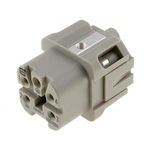 09200042711; Connector: HAN; female; Han A; PIN: 5; 4+PE; size 3A; screw terminal; HARTING