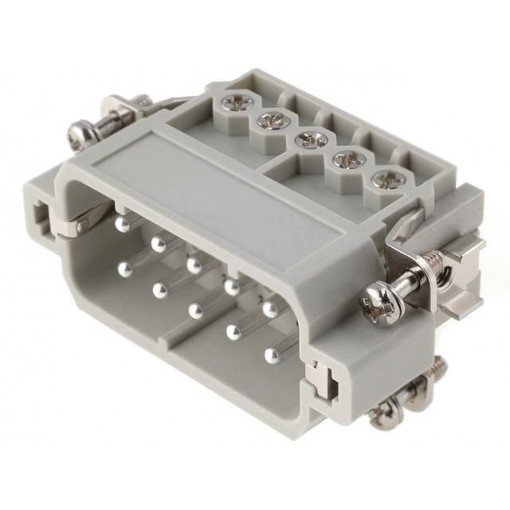 09200102612; Connector: HAN; male; Han A; PIN: 10; 10+PE; size 10A; 16A; 250V; 1mΩ; HARTING