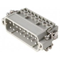 09200162612; Connector: HAN; male; Han A; PIN: 16; 16+PE; size 16A; 16A; 250V; 1mΩ; HARTING 09200162612; Connector: HAN; male; Han A; PIN: 16; 16+PE; size 16A; 16A; 250V; 1mΩ; HARTING