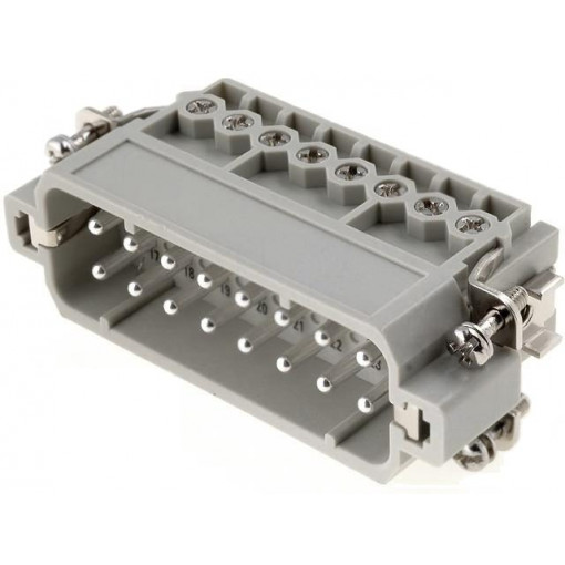 09200162613; Connector: HAN; male; Han A; PIN: 16; 16+PE; size 32A (2 x 16A); HARTING