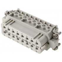 09200162812; Connector: HAN; female; Han A; PIN: 16; 16+PE; size 16A; 16A; 250V; HARTING 09200162812; Connector: HAN; female; Han A; PIN: 16; 16+PE; size 16A; 16A; 250V; HARTING