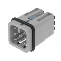 09210072632; Connector: HAN; male; Quick Lock; PIN: 8; 7+PE; size 3A; 10A; 250V; HARTING