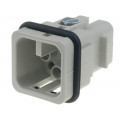 09210073031; Connector: rectangular; male; Han Q; PIN: 8; 7+PE; size 3A; crimped; HARTING