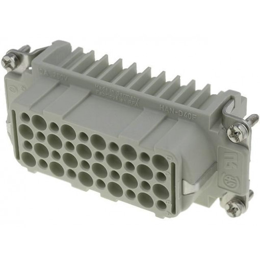 09210403101; Connector: rectangular; female; Han D; PIN: 40; 40+PE; size 16B; HARTING