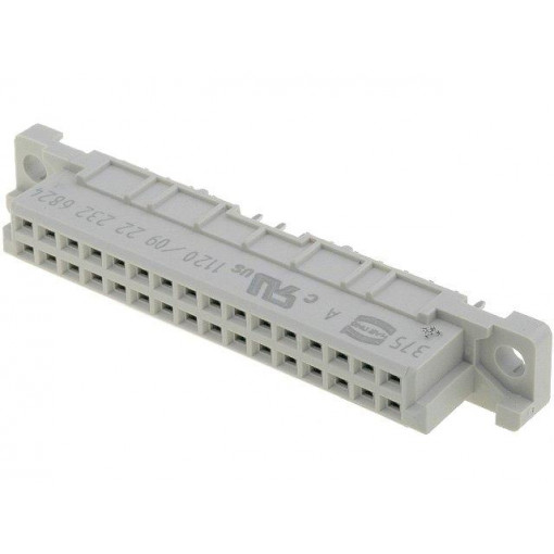 09222326824; Plug; DIN 41612; type 2B; female; PIN: 32; a+b; THT; straight; 2A; HARTING