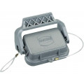 09300065423; Protection cover; Han; size 6B; with latch; metal; Pitch: 44x27mm; HARTING
